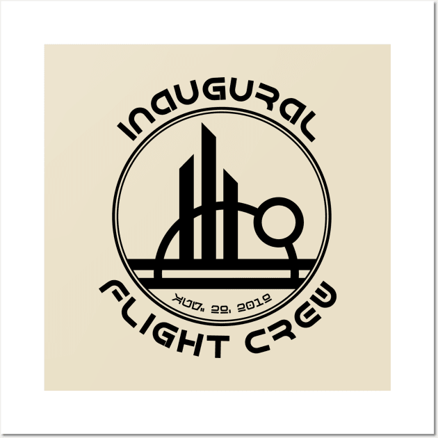 Inaugural Flight Crew, East - Black Wall Art by Heyday Threads